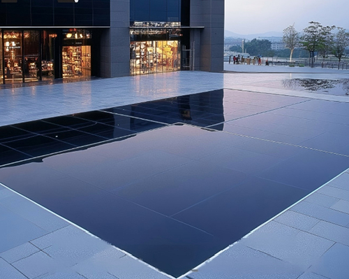 Black Solar Square Floor Tile